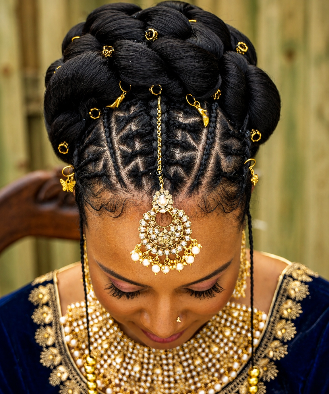 Intricate braided updo for formal occasions