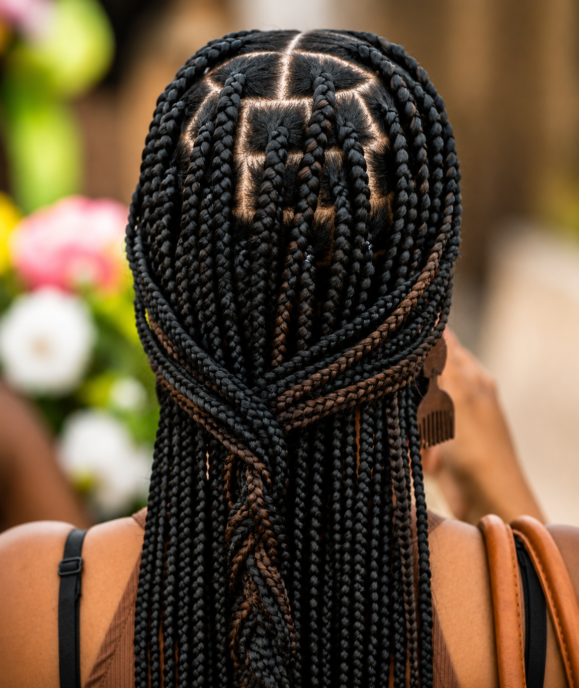 Intricate cornrows and braided extensions