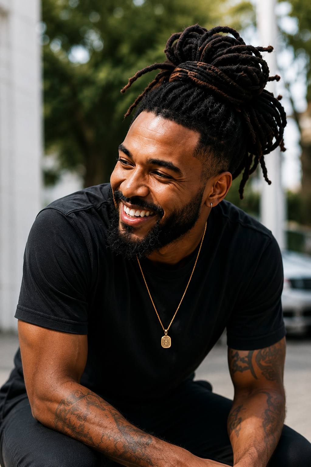 Styled locs for heat protectant services